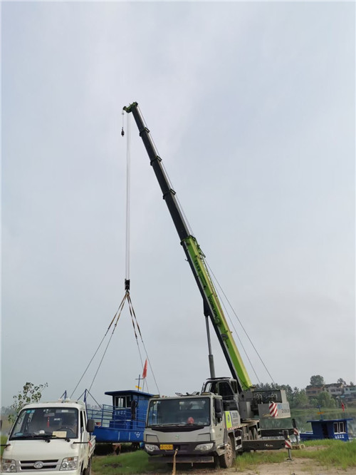 射洪市桥梁建设吊装案例